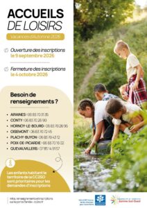 Lire la suite à propos de l’article 🍂 [ACCUEILS DE LOISIRS] • VACANCES D’AUTOMNE 2026