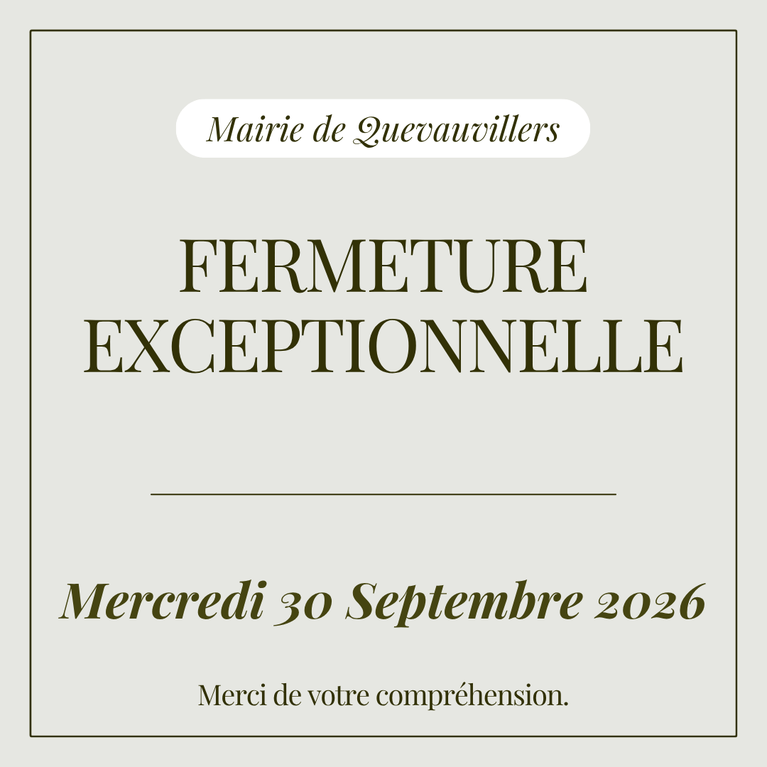 Lire la suite à propos de l’article ✖️ [MAIRIE] • FERMETURE EXCEPTIONNELLE