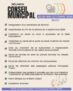 Lire la suite à propos de l’article 🗣️ [RÉUNION] • CONSEIL MUNICIPAL