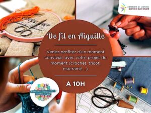 Lire la suite à propos de l’article 📚 [MÉDIATHÈQUE] • ATELIER « DE FIL EN AIGUILLE »