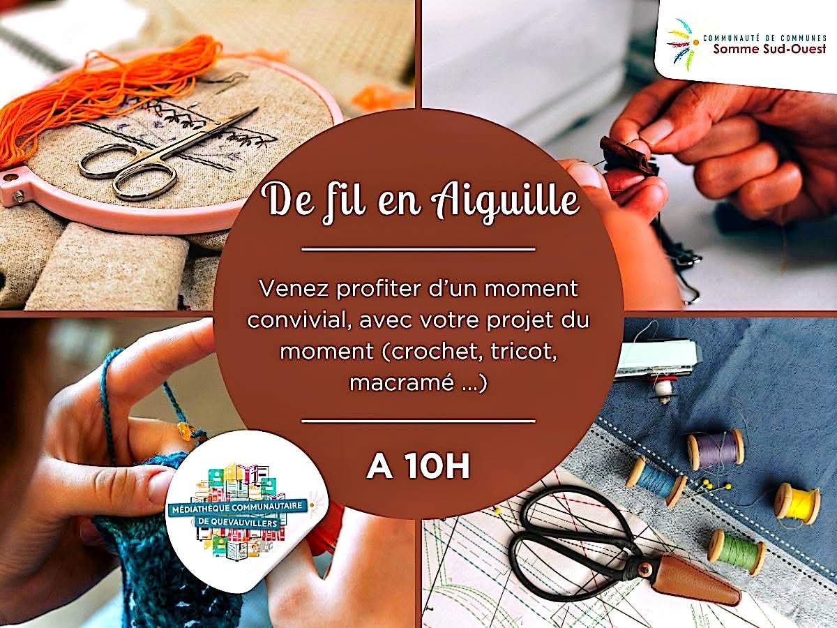Lire la suite à propos de l’article 📚 [MÉDIATHÈQUE] • ATELIER « DE FIL EN AIGUILLE »