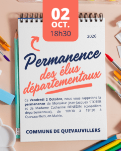 Lire la suite à propos de l’article 👥 [PERMANENCE ÉLUS DÉPARTEMENTAUX] • QUEVAUVILLERS